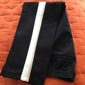 Zara black pants with side stripes.